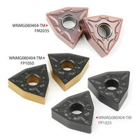 Herramienta de Corte CNC de Alta Calidad WNMG 080404 WNMG080408 Inserto de Torneado de Carburo de Tungsteno