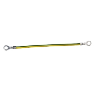 Per SCHNEIDER ELECTRIC NSYEL166D6 Cavi di messa a terra per protezione contro i fulmini, sezione 6mm, lunghezza 160mm, foro per occhiello 6,4mm, confezionati - Product Image 1