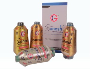 Fil de polyester de broderie Kasab à haute ténacité 150D Lurex Jari Flora avec finition métallique durable - Product Image 3