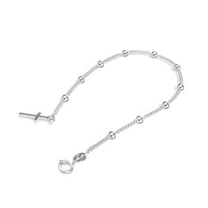 Bracciale Rosario Artigianale in Argento Sterling, Realizzato in Italia - Product Image 4