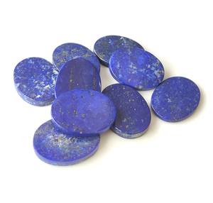 Pierres précieuses en vrac Lapis Lazuli bleu naturel 3x5mm-20x30mm ovale des deux côtés pièce plate prix de gros pour la fabrication de bijoux - Product Image 2