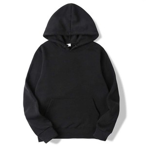 Pull en coton avec logo personnalisé Vente en gros Sweats à capuche longs à coupe ample de couleur unie pour hommes et femmes automne hiver - Product Image 2