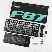Nouvel arrivage AULA F87 Claviers de jeu DIY RGB Clés rétroéclairées Rgb Ordinateur Pc Jeu Clavier de jeu mécanique sans fil