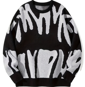 เสื้อสเวตเตอร์ถักแฟชั่นสำหรับผู้ชายผ้าวูลแขนยาวแบบสวมหัวให้ความอบอุ่นแบบลำลองสำหรับฤดูหนาว - Product Image 3