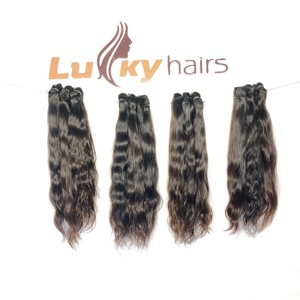 Venta al por mayor 100% Natural Doble Trama Cutícula Alineada Virgen Extensiones de Cabello Indio Sin Procesar Ondas Crudas Sueltas Ondas Profundas Vietnam - Product Image 2