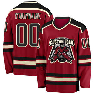 Maillot de hockey sur glace chemises brodées uniformes cousus vêtements de sport avec logos - Product Image 3
