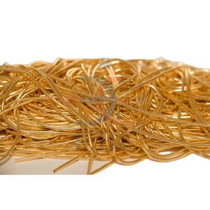 Fil de broderie Zardozi en cuivre métallisé brillant, teint, pour broderie Bullion, fil Nakshi, haute résistance, tenacité, anti-abrasion - Product Image 1