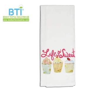Decorative Custom Made Printed Kitchen <b>Towels</b> 100% Cotton Antimicrobial Quick-Dry Eco-Friendly Absorbent Hypoallergenic Hotel - Product Image 5