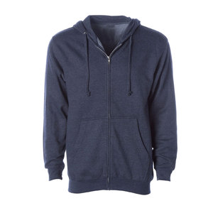 Sudadera con capucha y cremallera con logotipo personalizado unisex, chaqueta informal de algodón 100% de peso pesado para hombre, técnica bordada, temporada de invierno - Product Image 1