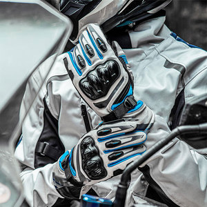 Gants de moto en cuir personnalisables de haute qualité - Gants de sport d'extérieur respirants et imperméables pour la course et le motocross unisexe - Product Image 4