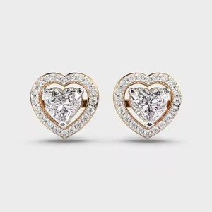 925 <b>Sterling</b> <b>Silver</b> Moissanite Heart <b>Stud</b> Earrings VVS D Color Heart Cut Earrings Luxury Rose Gold Romantic Jewelry for Wome - Product Image 4