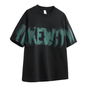 เสื้อยืดผู้ชายทรงหลวมคอกลมแขนสั้นแฟชั่นฤดูร้อนพิมพ์ลายตัวอักษรเสื้อผ้าฝ้ายลำลองสำหรับวัยรุ่นและคนหนุ่มสาว - Product Image 2