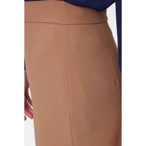 Falda Lápiz de Satén con Bordado de Camello - Falda Corta Formal Suave y Transpirable - Product Image 6