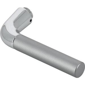 Manija de puerta de aluminio Bremen 1505, pieza para orificio HOPPE HOPPE F49/F9-2, color acero mate, cuadrada, 8mm, DIN, ganchos y rieles izquierdo/derecho - Product Image 1