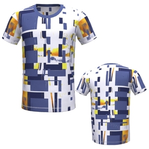 T-shirt de sport pour homme personnalisé OEM, 100 % polyester, sublimation, écologique, 180 g, séchage rapide, fitness, gym, évacuation de l'humidité - Product Image 1