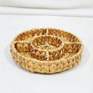 Bandeja de Servir Multifuncional Minimalista Comehome Seagrass con Compartimentos Divididos para Nueces, Dulces y Bocadillos - Diseño Redondo Vietnam - Product Image 5