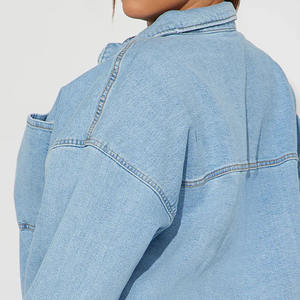 แจ็กเก็ตยีนส์ระบายอากาศได้ดีสำหรับฤดูหนาวโลโก้2026/OEM โลโก้ออกแบบได้ตามต้องการสำหรับผู้หญิง - Product Image 5