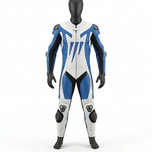 Combinaison de moto, une ou deux pièces, en cuir véritable, pour course, avec logo personnalisé, imperméable. - Product Image 1