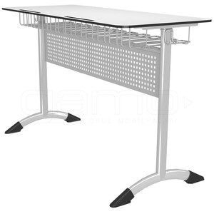 Escritorio escolar compacto doble para el aula, para uso en el salón de clase, de la marca, de la marca de fábrica - Product Image 1