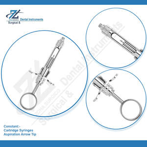 Jeringa Manual Reutilizable de Acero Inoxidable con Punta de Flecha para Aspiración Dental Profesional, Pakistán - Product Image 4