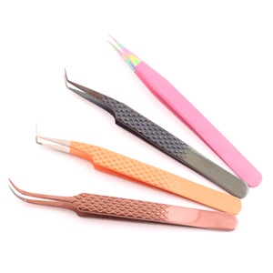 Pinzas profesionales de Extensión de pestañas de nuevo diseño, pinzas de extensión de pestañas de acero puro, etiqueta privada personalizada - Product Image 1