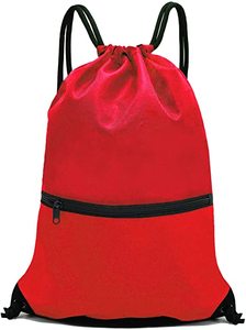 Mochila con cordón y logotipo personalizado al por mayor de fábrica, bolsa de hilo de poliéster impermeable Unisex con forro de lona, bolsa de gimnasio geométrica - Product Image 4