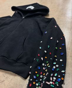 เสื้อฮู้ดดี้สเวตเตอร์มีฮู้ดสำหรับผู้ชายเสื้อฮู้ดแนวสตรีทสำหรับฤดูหนาวขนาดใหญ่450gsm หรูหราออกแบบได้ตามต้องการ - Product Image 6