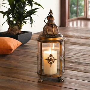 <b>Vintage</b> Look Metal Ramadan <b>Lantern</b> For Cultural Exhibitions Offering Classic Middle Eastern Decorative Style - Product Image 1