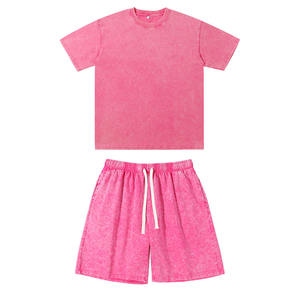 Ensemble T-shirt et short d'été en tissu éponge pour homme, respirant, décontracté, imprimé, en coton, chemises de qualité supérieure, vente supérieure, salle de sport, fitness, entraînement - Product Image 1