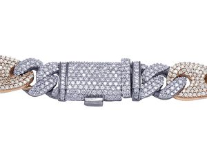 Cadena cubana de oro de 10 quilates de dos tonos personalizada con diamantes cultivados en laboratorio, collar helado de alta calidad, joyería para hombres y raperos - Product Image 4