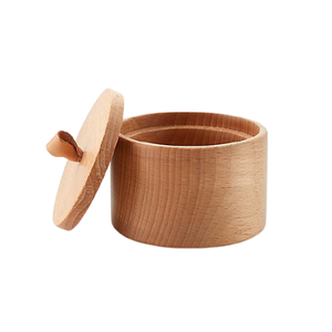 Contenedor de Sal y Especias de Madera de la Más Alta Calidad con Tapa, Caja Redonda para Sal y Pimienta para Uso en la Cocina, al por Mayor - Product Image 6