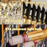 Vente chaude Lustre rond en cristal de luxe Nouveau luminaire pour la maison Lustre pour salon