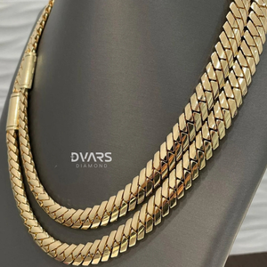 Collar de Cadena Cubana de Plata Maciza de 12 mm de Primera Calidad, Chapado en Oro de 18K, con Moissanita, Estilo Audaz y Elegante, de Plata de Ley Pesada para Hombre, para Bodas - Product Image 5