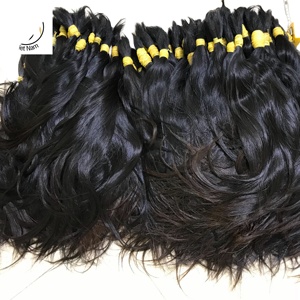 Extensions de cheveux naturels brésiliennes vierges lisses, couleur naturelle, bon marché, - Product Image 6
