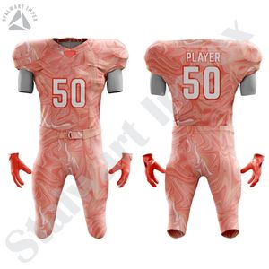 Uniforme de fútbol con nombre de equipo personalizado de alta calidad, ropa de equipo para hombres, uniformes de fútbol americano a la venta - Product Image 5