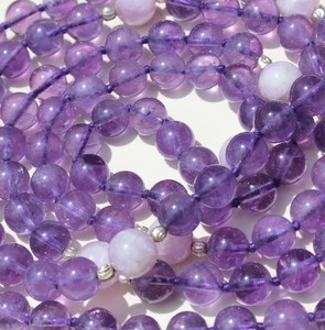 Collier ras du cou en pierre de cristal de guérison, 108 perles de Mala, Chakra, améthyste, pierre naturelle, qualité supérieure - Product Image 5