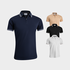 Aristino Men's for Polo 95% Algodón orgánico 5% Spandex Diseño de cremallera Patrón sólido Venta al por mayor Producto superior a precio caliente APS205AS0E - Product Image 6