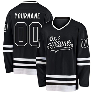 Maillot de hockey sur glace de sublimation en polyester 100% de haute qualité sur mesure, antibactérien, respirant et à séchage rapide, caractéristiques 2025 - Product Image 1
