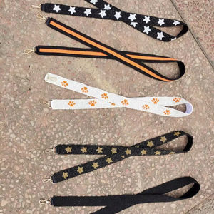 Sangles de sac à main brodées de perles exclusives, accessoires de sacs à main de créateurs haut de gamme, sangle en perles de rocaille, matériau nickelé, ARTISANAT - Product Image 1