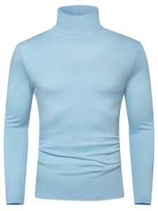 2025เสื้อซับในแบบลำลองของผู้ชายสำหรับฤดูใบไม้ร่วงฤดูหนาวเสื้อโปโลคอเต่าผ้าฝ้าย100% สองด้านแบบเกาหลีอบอุ่นปานกลาง - Product Image 6