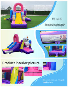 Venta caliente Pink Kids Princess Bouncy Castillo inflable Bounce Jumping House Bouncer Equipo de entretenimiento - Product Image 6