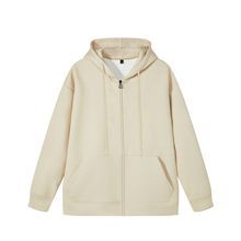 Oem diseño de logotipo personalizado 500g peso pesado Otoño Invierno engrosado suéter con capucha mujer de gran tamaño caída del hombro chaqueta de terciopelo - Product Image 5