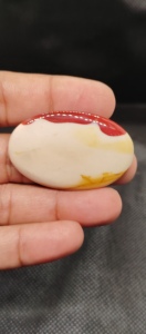 พลอยมูไคต์แจสเปอร์ทรงหลังเบี้ย งานแฮนด์เมด คุณภาพสูง สีชมพูธรรมชาติ ขนาดผสม สำหรับทำเครื่องประดับจำนวนมาก - Product Image 3