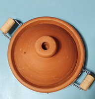 Grand Tajine Marocain Traditionnel Non Émaillé avec Poignées, Fait Main, Sans Plomb, Ustensiles de Cuisine, Pots à Tajine
