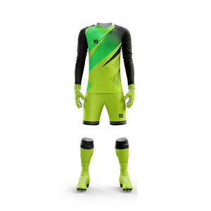 Venta caliente adulto portero entrenamiento uniforme Fabricación de fútbol desgaste con camisetas y pantalones para portero de fútbol - Product Image 5