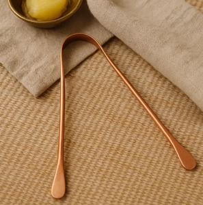 เครื่องทำความสะอาดลิ้นทองแดงบริสุทธิ์เพื่อการดูแลช่องปากตอนเช้า ช่วยขจัดคราบบนลิ้นและปรับปรุงความสะอาดในช่องปากอย่างเป็นธรรมชาติ - Product Image 1