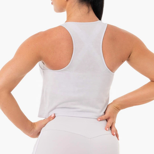 เสื้อกล้ามระบายอากาศได้ดีสำหรับผู้หญิงเสื้อกล้ามสำหรับออกกำลังกายโยคะผ้าฝ้ายออกแบบได้ตามต้องการ - Product Image 6