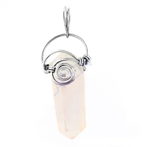 Pendentif en cristal de quartz plaqué argent pour femme avec pierre précieuse certifiée, cadeau de bijoux - Product Image 2