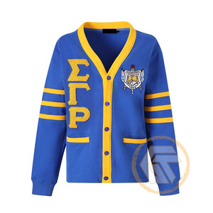 Cárdigan Griego Personalizado de Alta Calidad con Botones en la Parte Delantera, Bordado Acrílico de Sigma Gamma Rho, para Mujer, Informal, de Invierno - Product Image 5