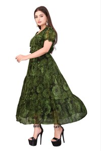 Lanzamiento de Nuevos Vestidos Modernos de Fiesta en Tela Georgette, de Secado Rápido, con Estampado Digital en Relieve, RADHE EXPORTS, para Todas las Temporadas, Ropa Casual - Product Image 4